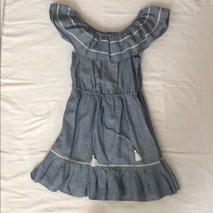 J. Crew off the shoulder chambray dress